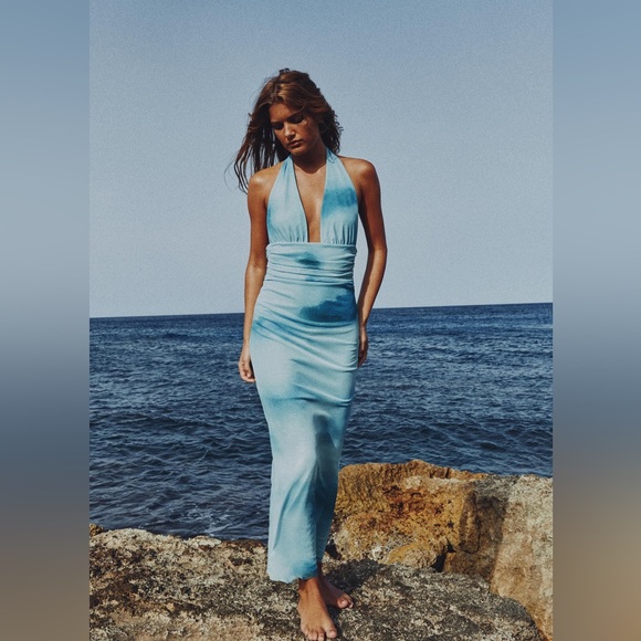 Zara Printed Tulle Dress - Picture 1 of 4